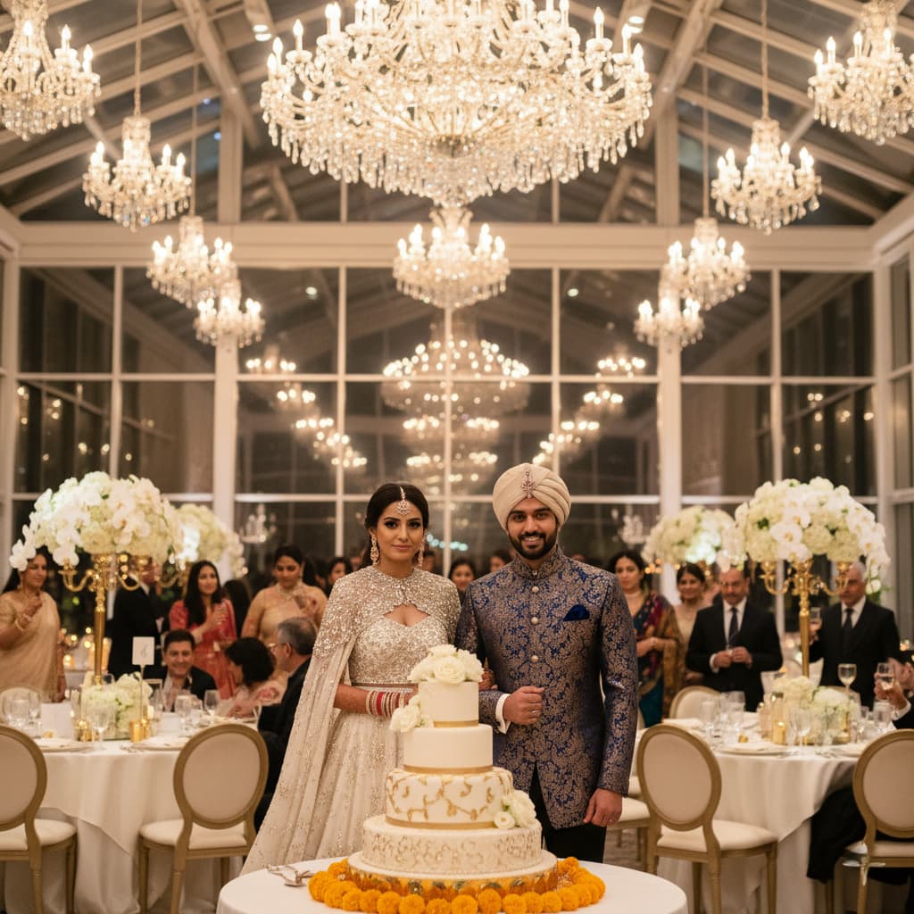 Reception in a Modern Glass Venue